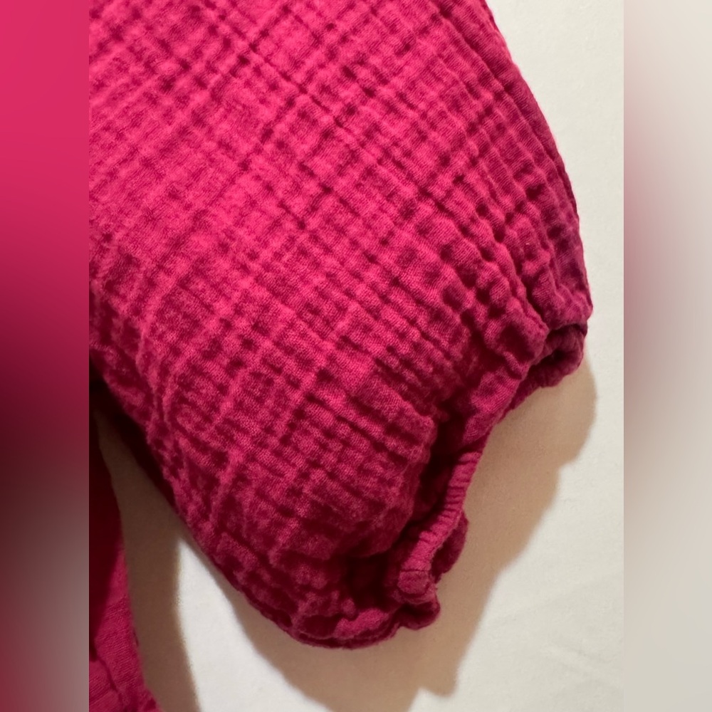 *SOLD*Old Navy Boysenberry Juice Puff-Sleeve Tiered Mini Dress Women’s Size L - Picture 4 of 9